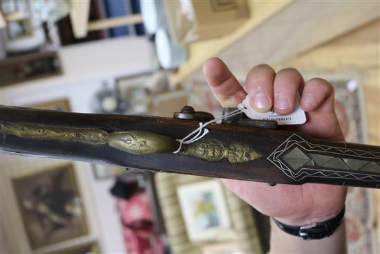 Two Middle Eastern muskets length 95cm